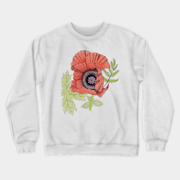 Poppy Crewneck Sweatshirt by lindaursin